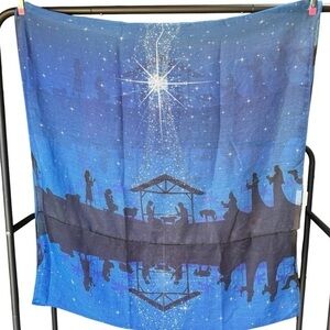 TRUE Nativity Christmas Beautifully detailed Fabric Wall Hanging Dbl Side‎